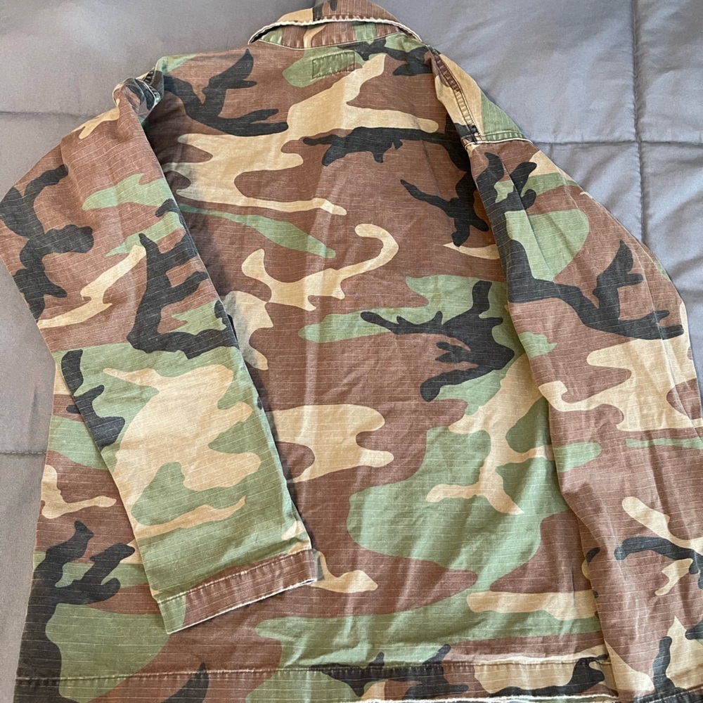 RRL Ralph Lauren Military Inspired Ripstop Camo Overshirt Workshirt-MEN-S - Picture 8 of 10